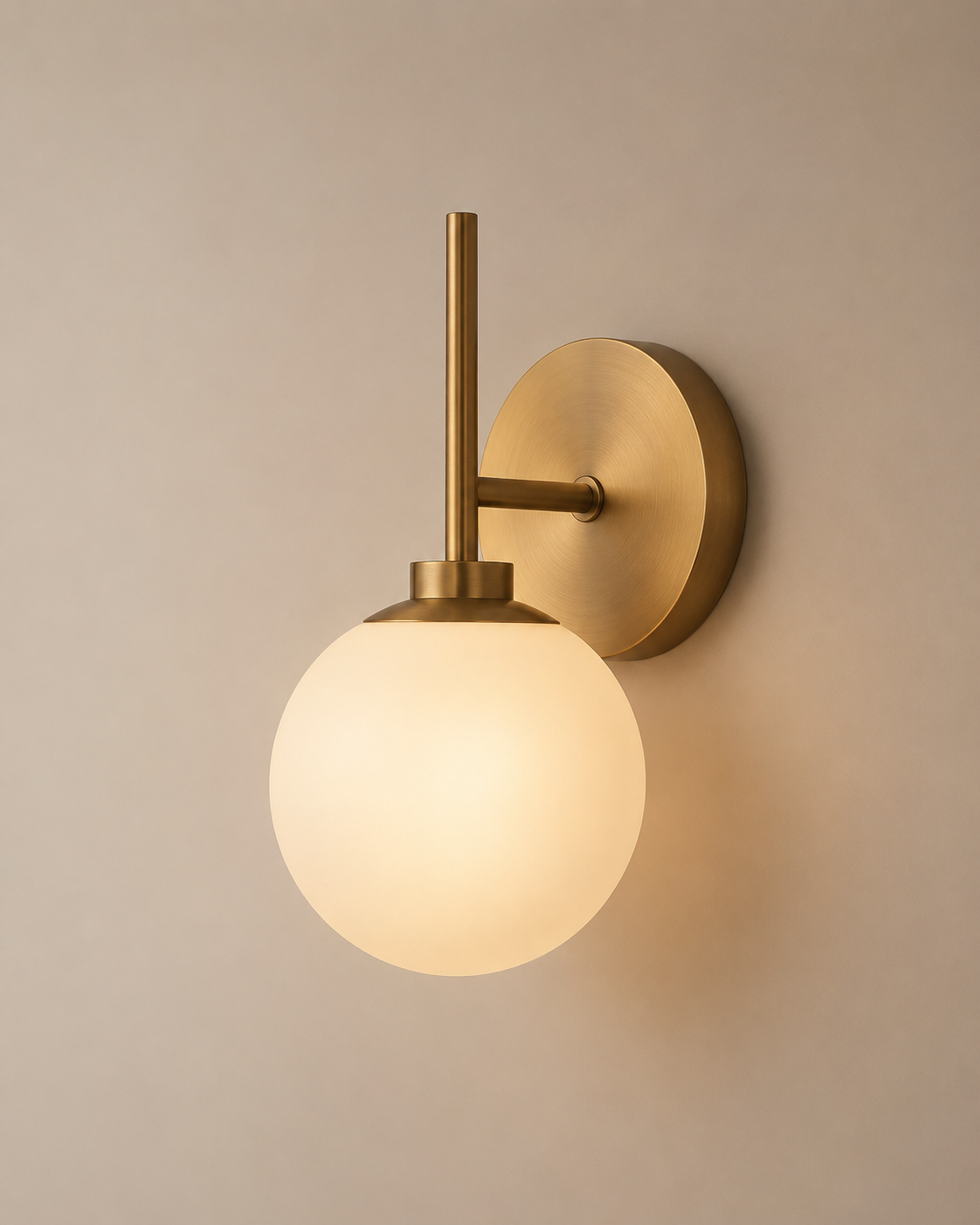 Brass Globe Wall Sconce