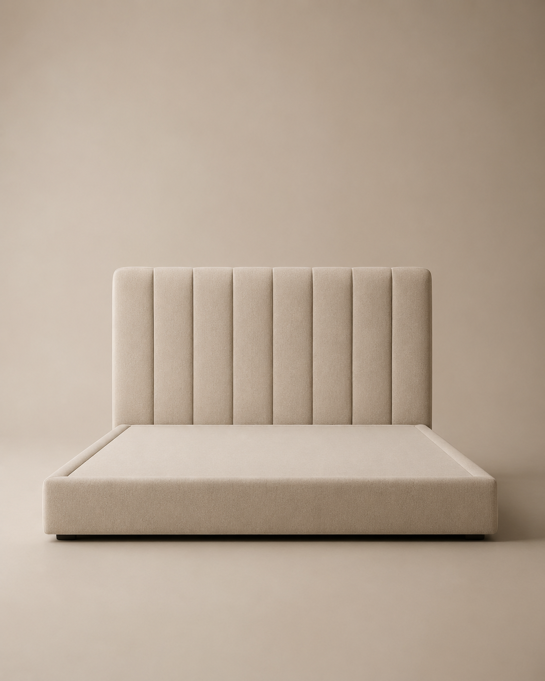 Channel Tufted Upholstered Bed