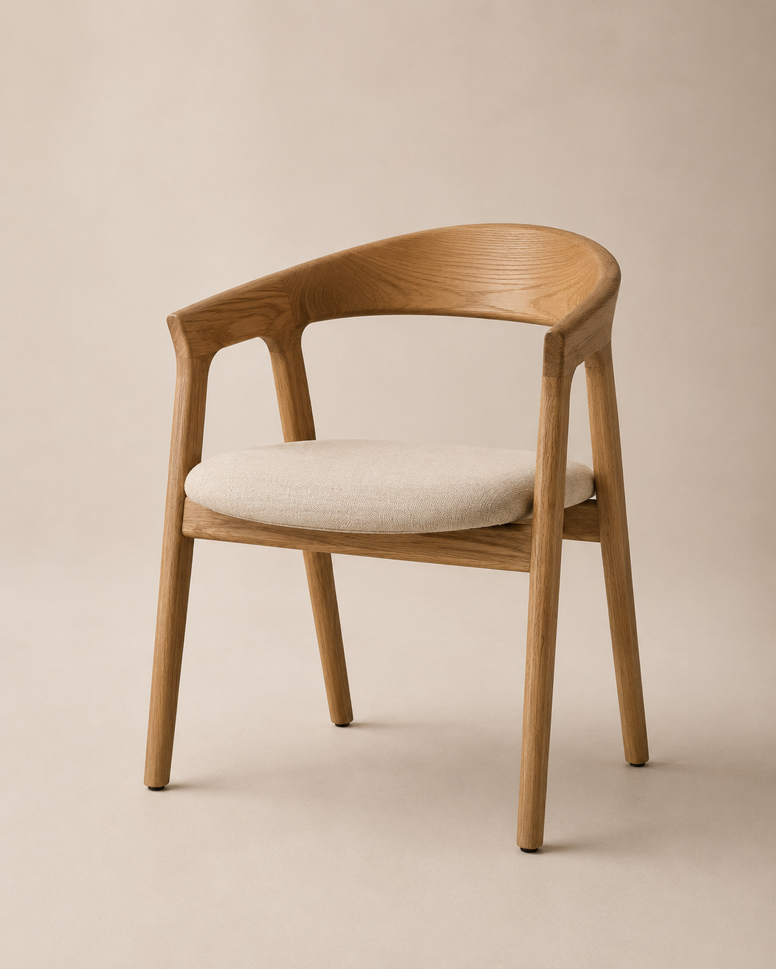 Curved Oak Dining Chair
